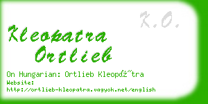 kleopatra ortlieb business card
